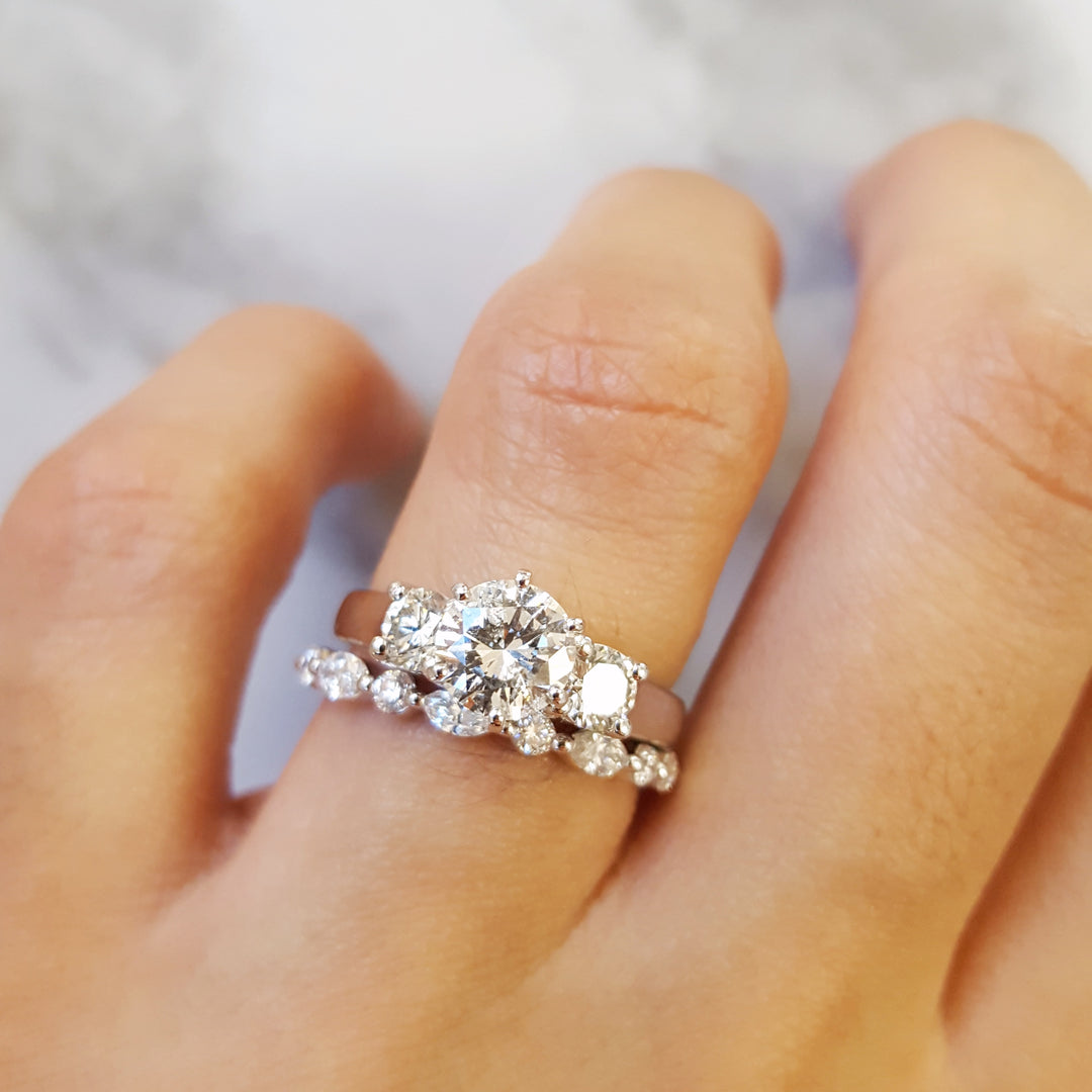 Double Cut Vintage Inspired Wedding Band