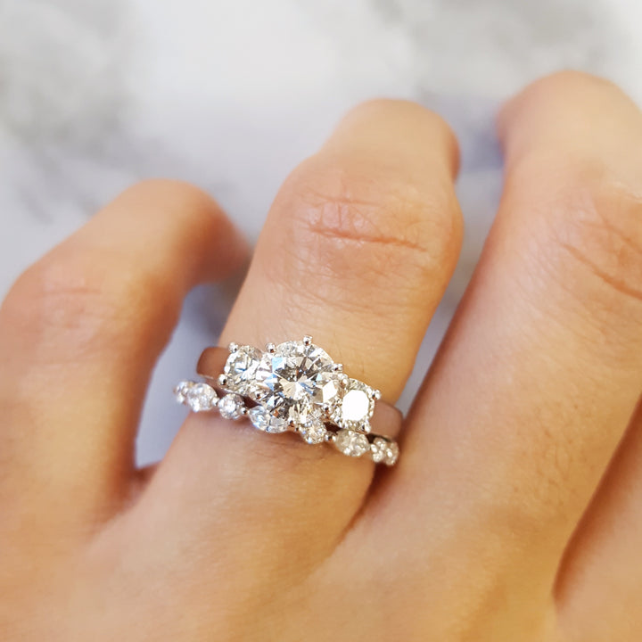Double Cut Vintage Inspired Wedding Band