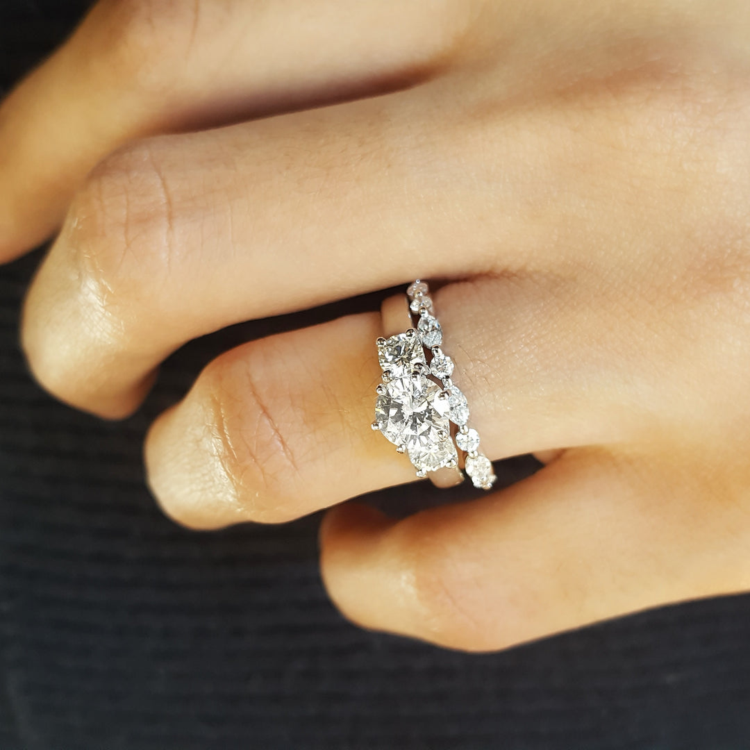 Double Cut Vintage Inspired Wedding Band