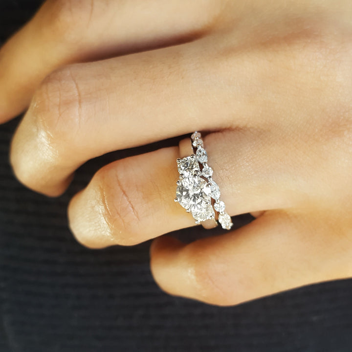 Double Cut Vintage Inspired Wedding Band