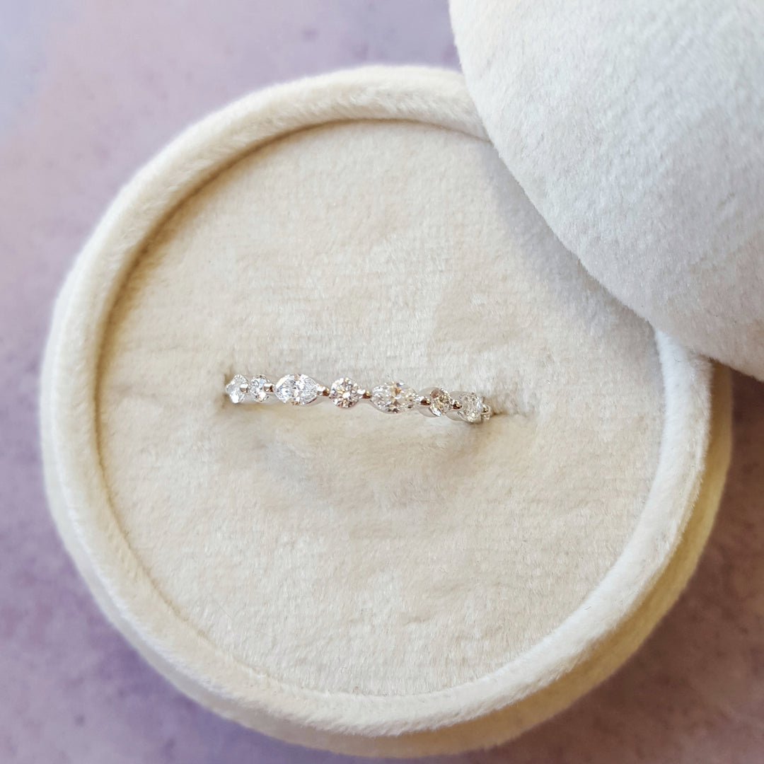 Double Cut Vintage Inspired Wedding Band - Main Image