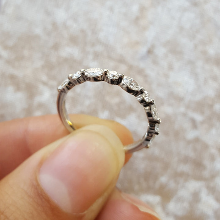 Double Cut Vintage Inspired Wedding Band
