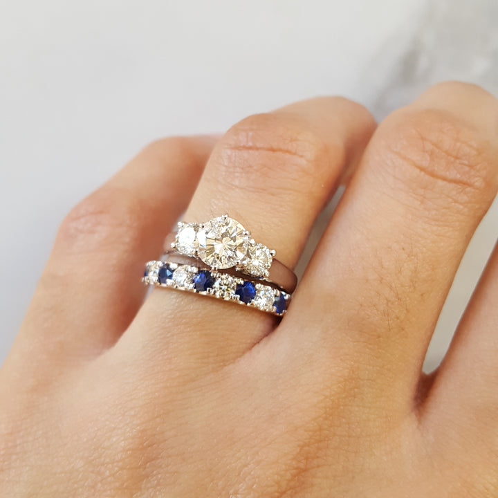 Sapphire and Diamond Wedding Ring