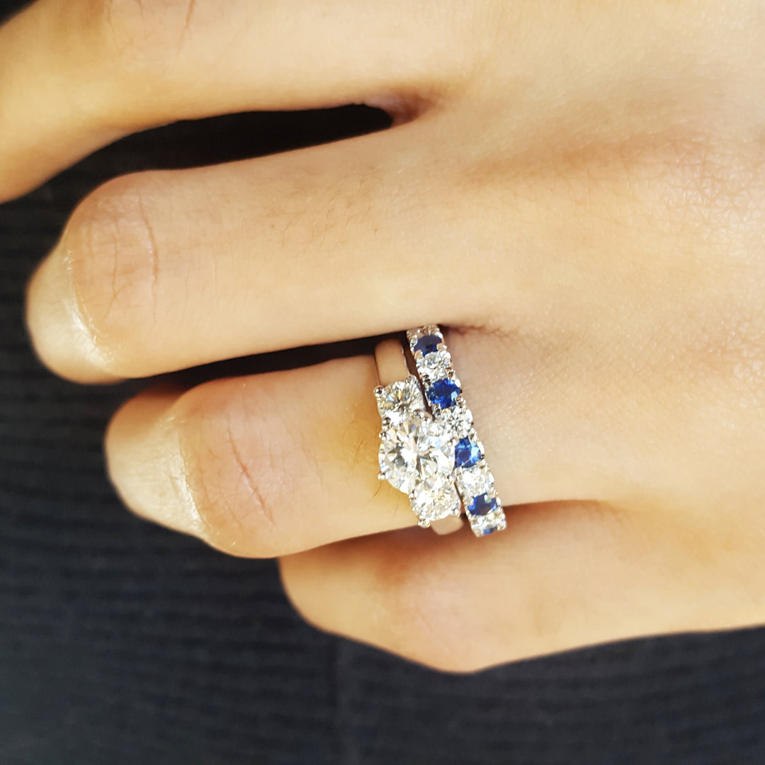 Sapphire and Diamond Wedding Ring