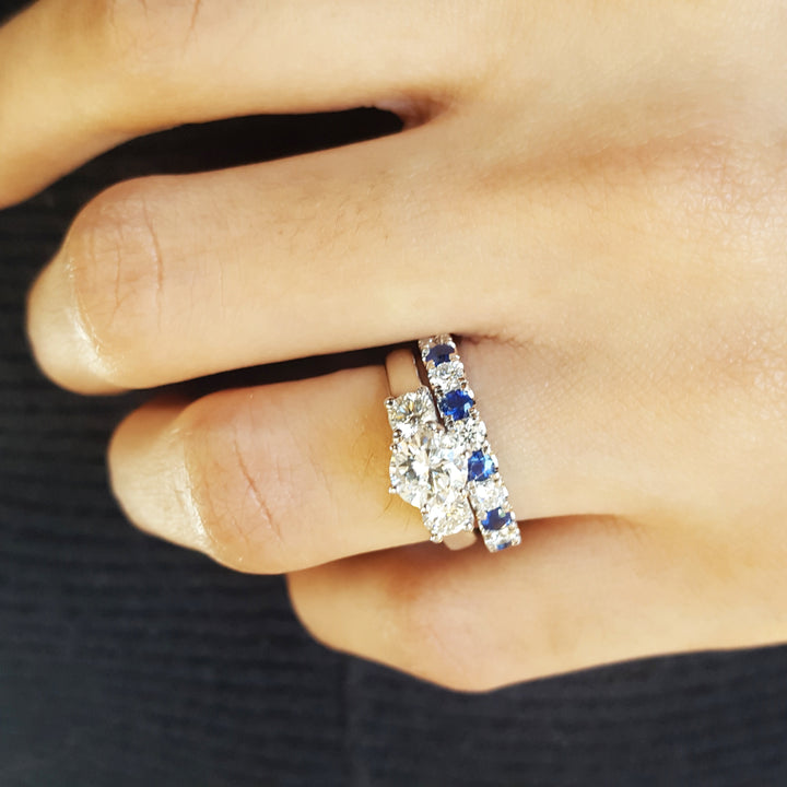 Sapphire and Diamond Wedding Ring