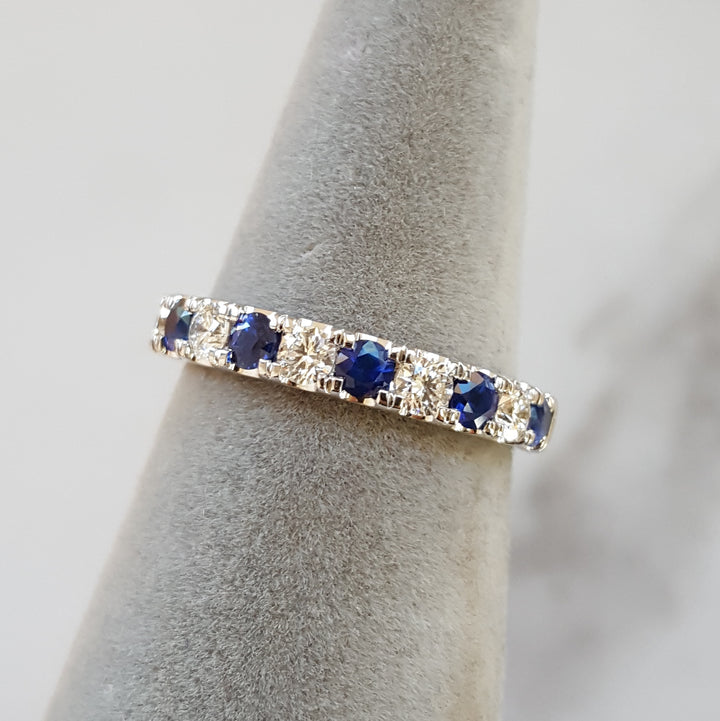 Sapphire and Diamond Wedding Ring