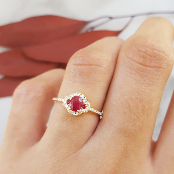 Vintage Inspired Ruby Ring