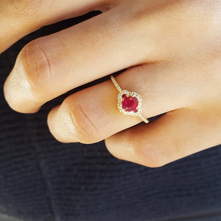 Vintage Inspired Ruby Ring