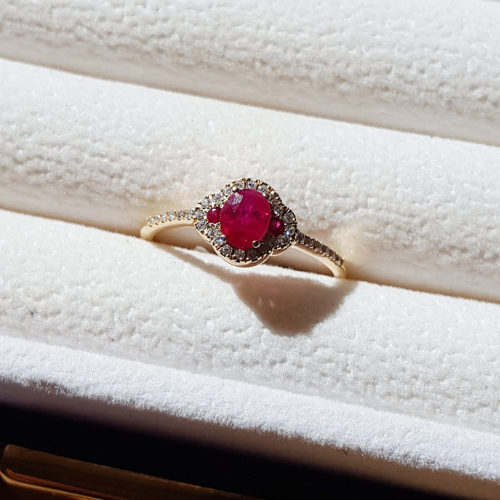 Vintage Inspired Ruby Ring