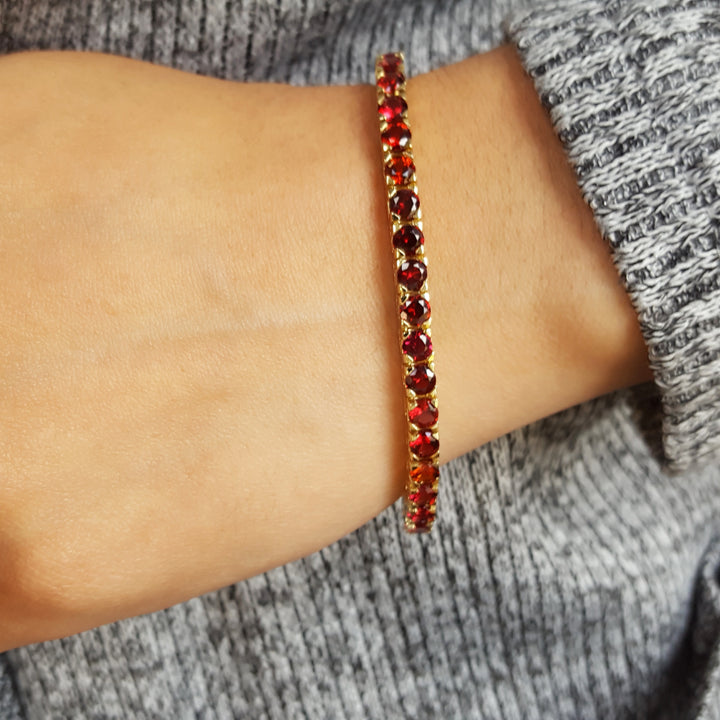 Arizona Garnet Tennis Bracelet