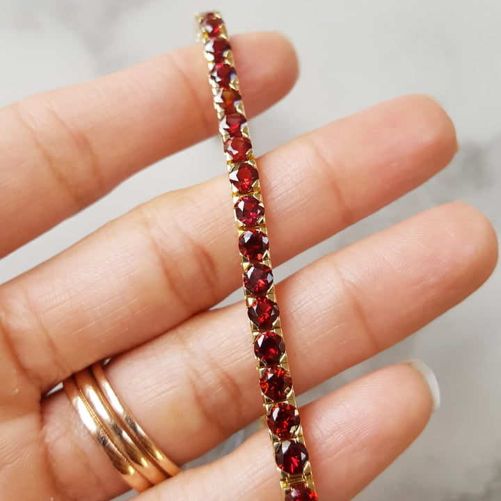 Arizona Garnet Tennis Bracelet
