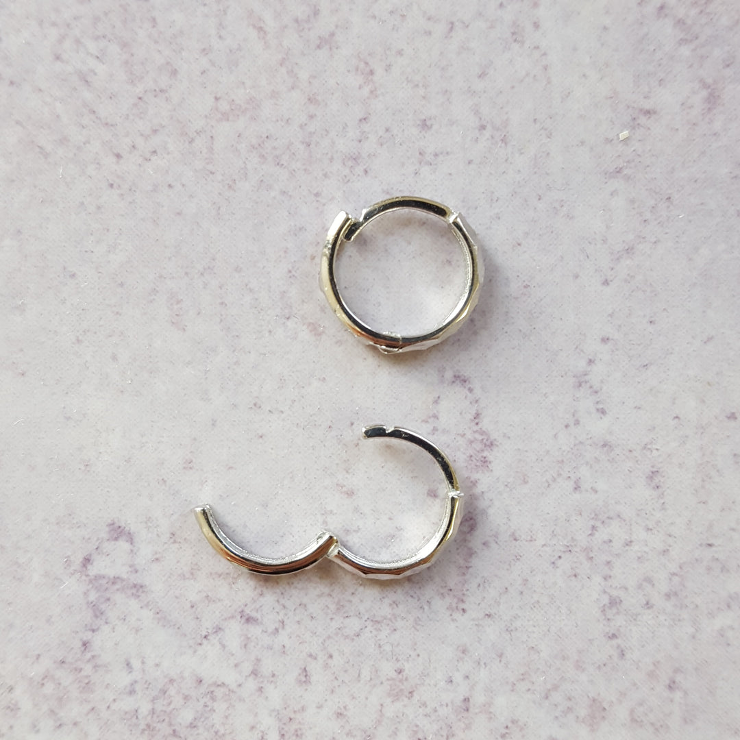 White Gold Textured Huggies