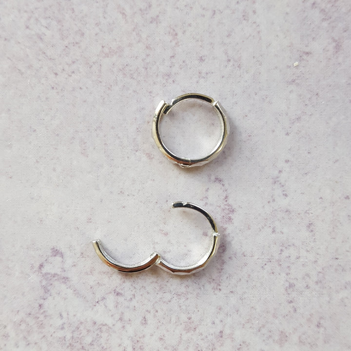 White Gold Textured Huggies