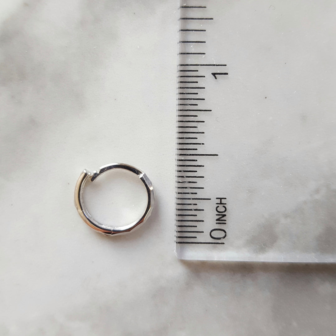 White Gold Textured Huggies