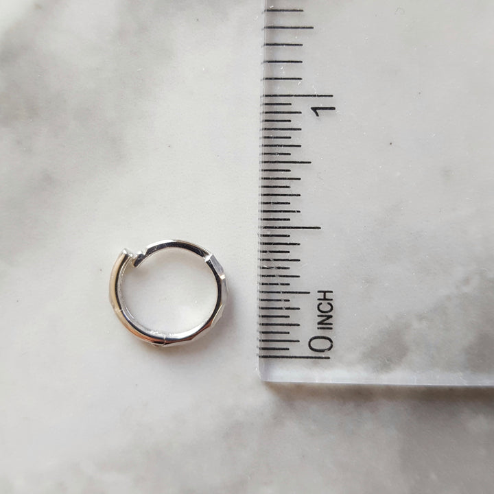 White Gold Textured Huggies