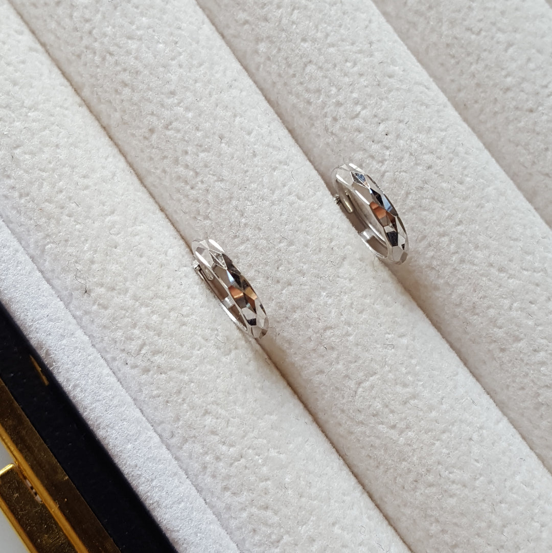 White Gold Textured Huggies