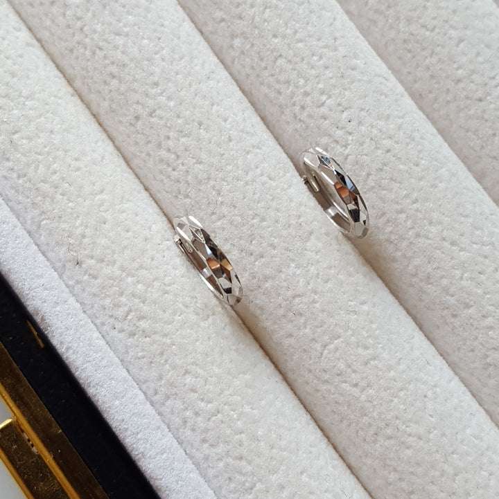 White Gold Textured Huggies