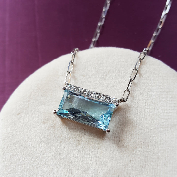 AGC#267 "Electric Dream" Colorado Aquamarine Necklace