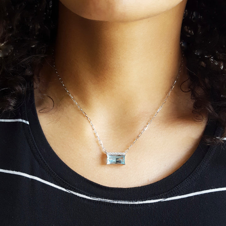 AGC#267 "Electric Dream" Colorado Aquamarine Necklace