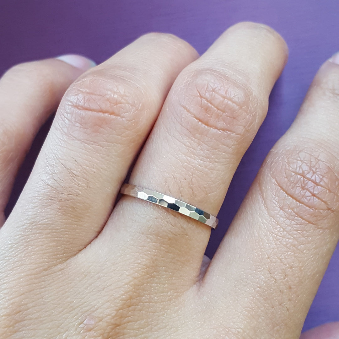 Hammered Stacking Ring