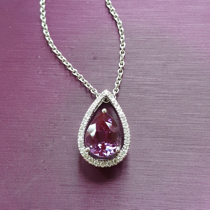 Elegant Vintage Synthetic Alexandrite Pendant