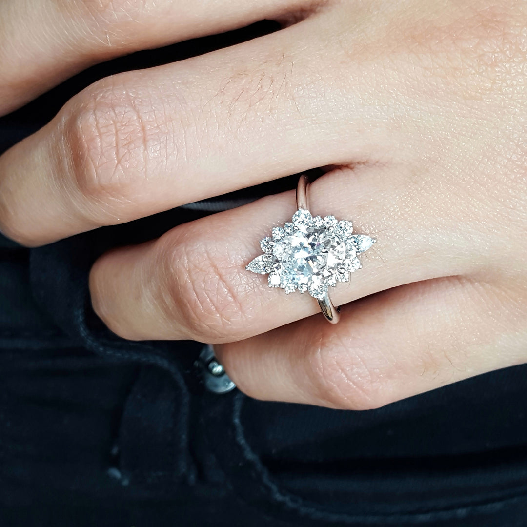 Stunning Starburst Engagement Ring