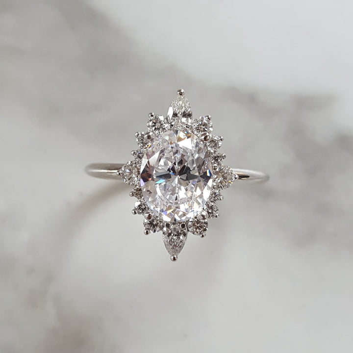 Stunning Starburst Engagement Ring