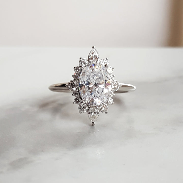 Stunning Starburst Engagement Ring