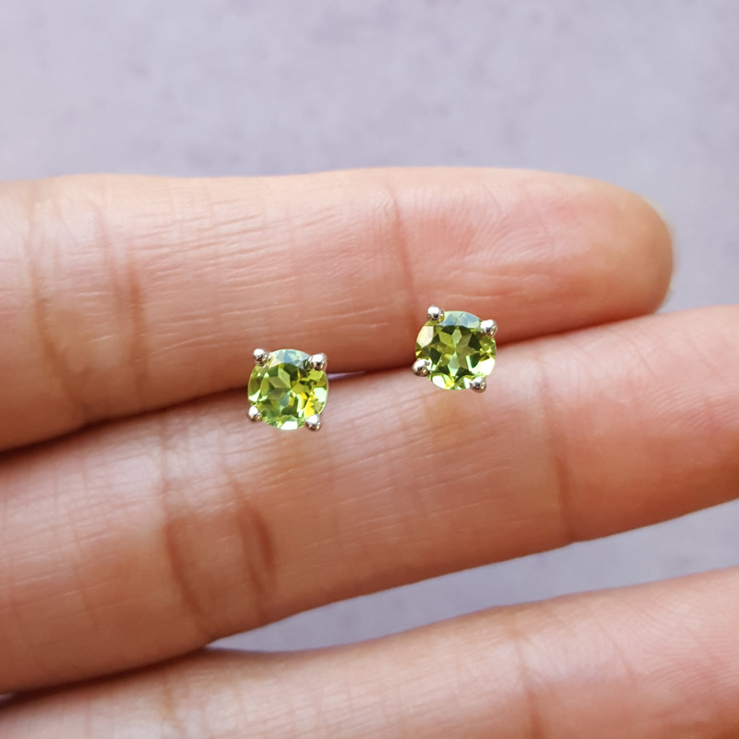 Peridot Birthstone Studs