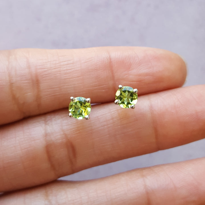 Peridot Birthstone Studs