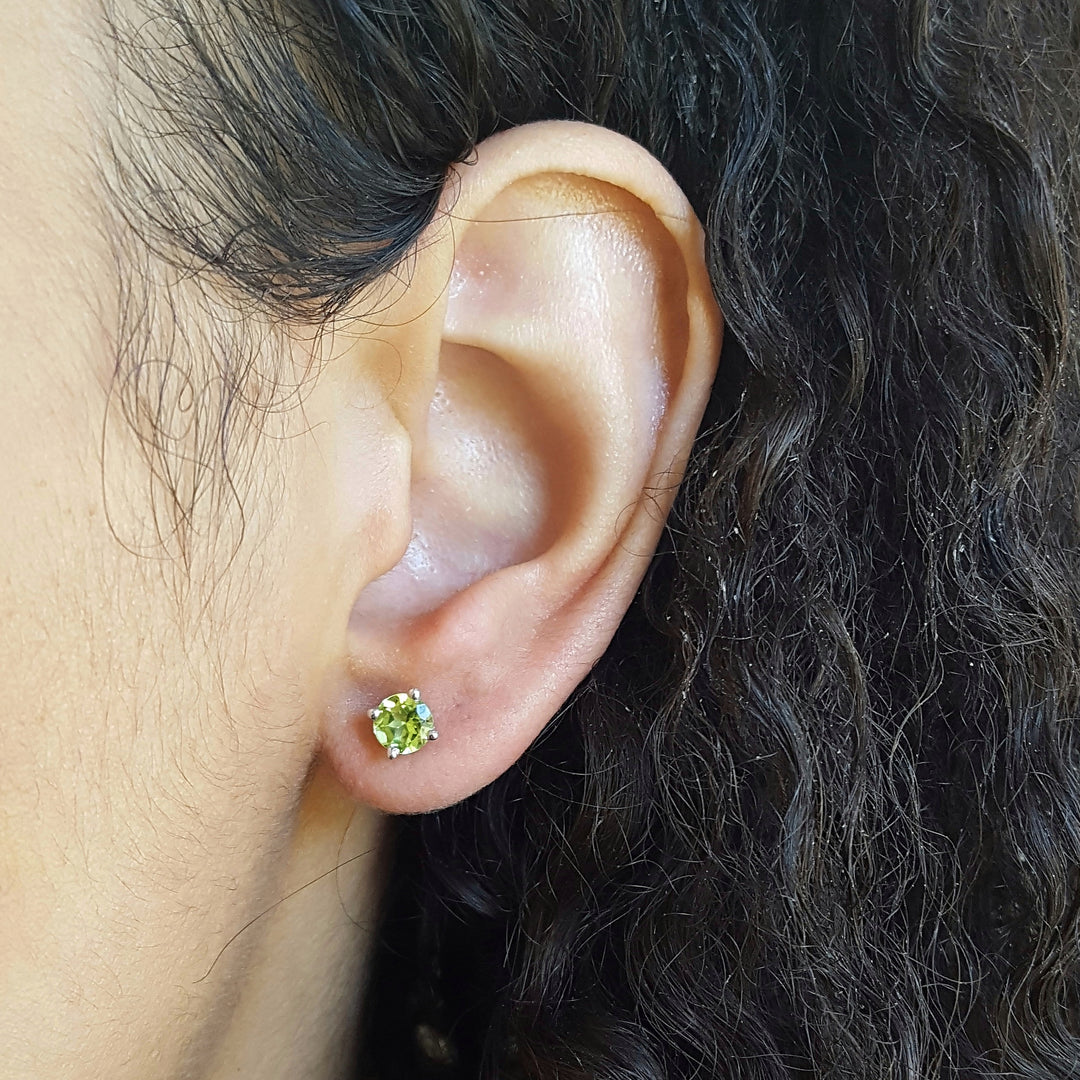 Peridot Birthstone Studs