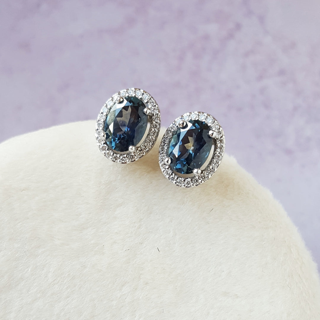 Montana Blue Sapphire Studs