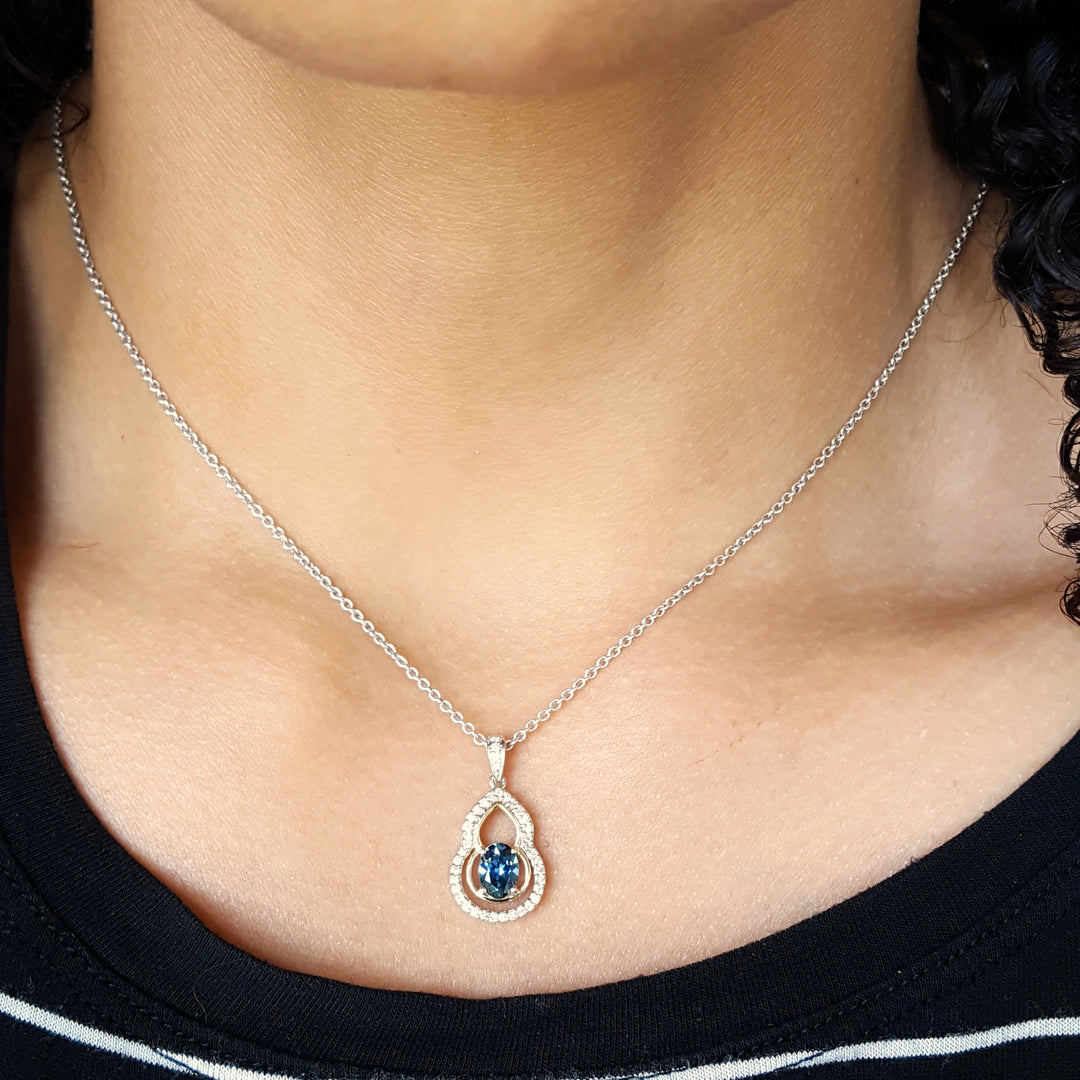 Modern Design Montana Sapphire Pendant - Main Image