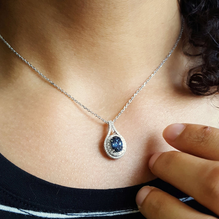 Elegant Montana Sapphire Pendant
