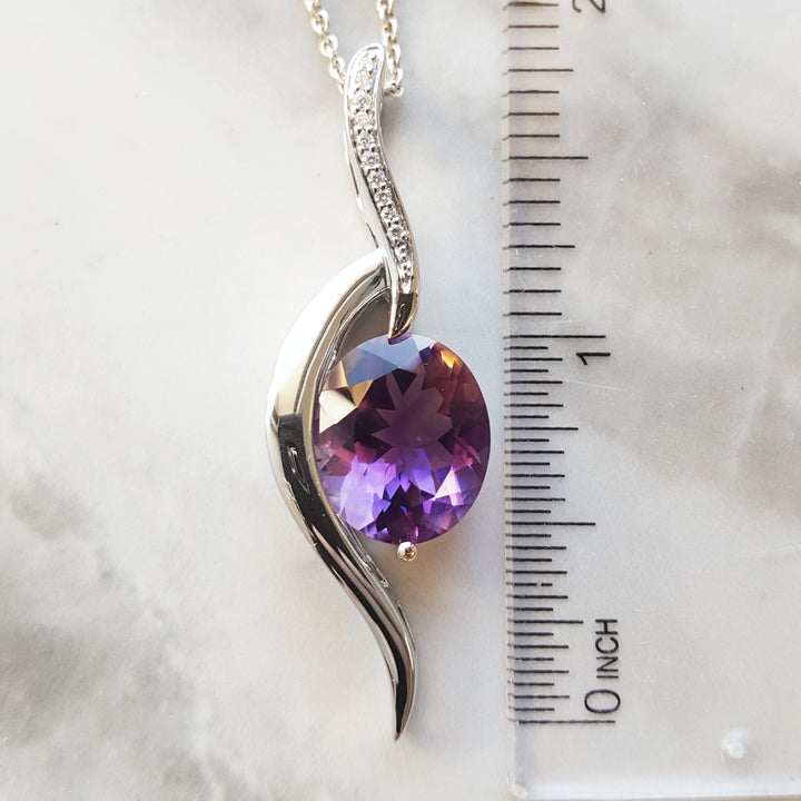 Statement Swooping Amethyst Pendant