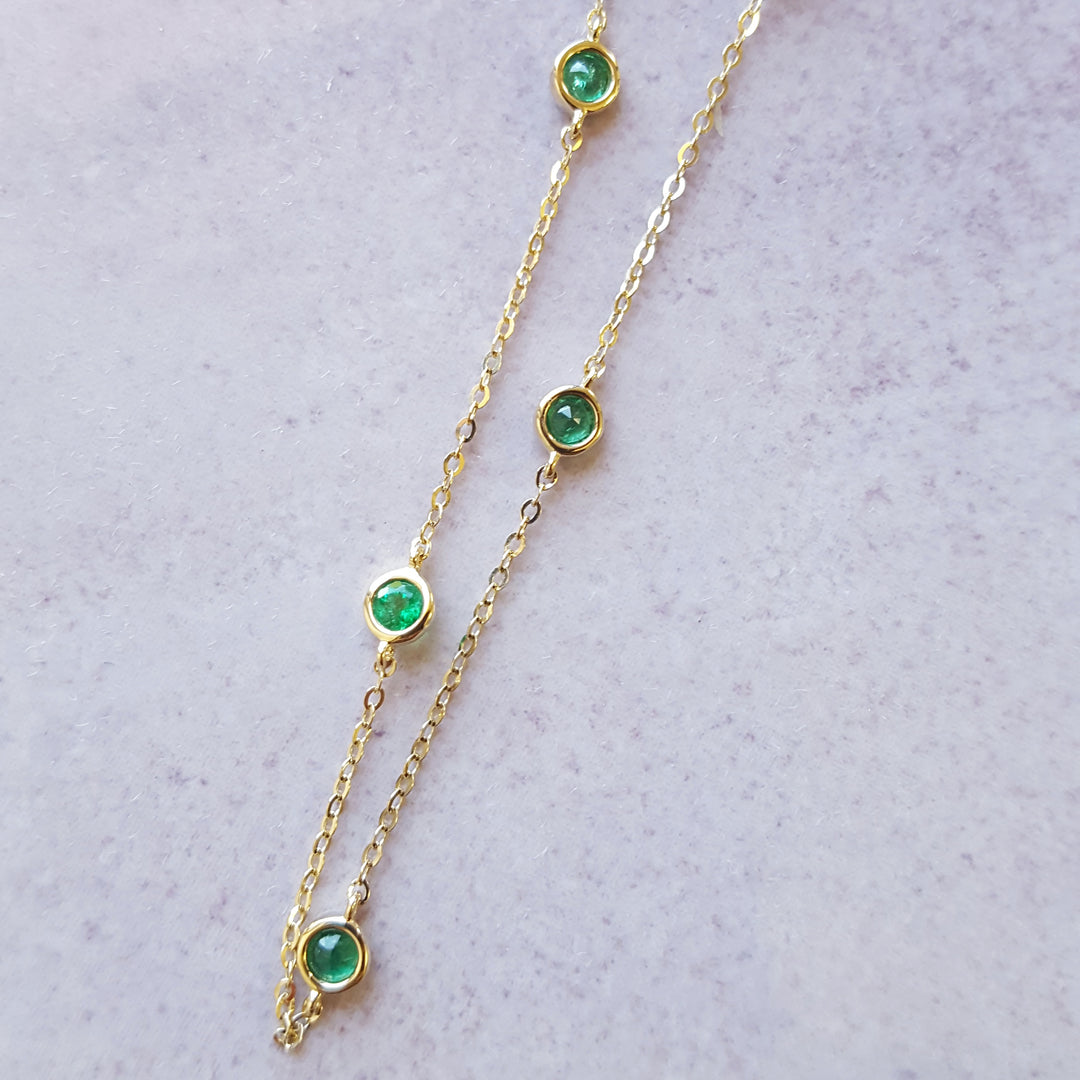Emerald Station Necklace