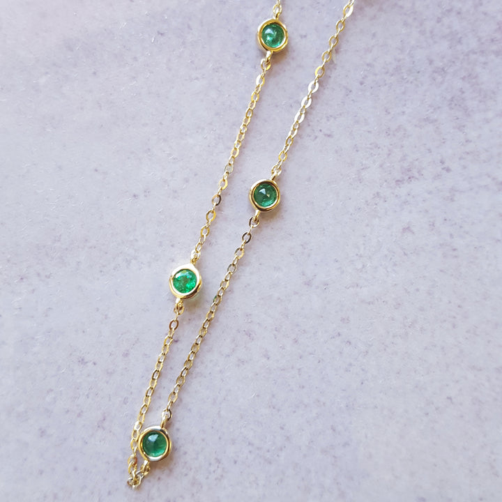 Emerald Station Necklace
