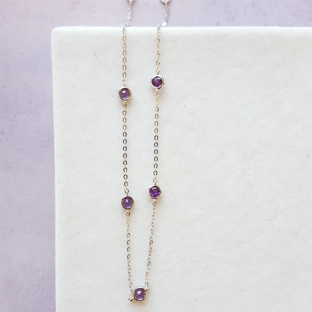 Amethyst Station Necklace