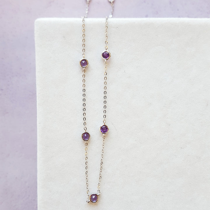 Amethyst Station Necklace