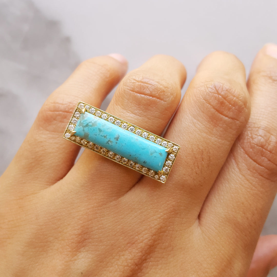 Rustic Inspired Turquoise Ring