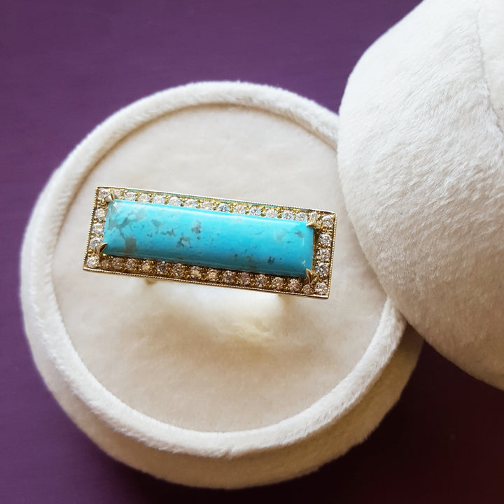 Rustic Inspired Turquoise Ring