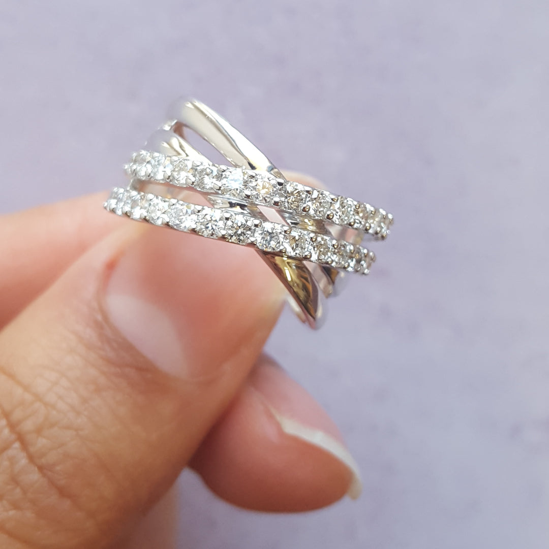 Diamonds Crossing Fashion Ring