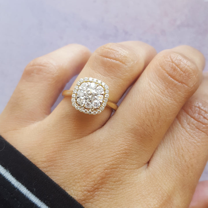 Victorian Inspired Cluster Engagement Ring