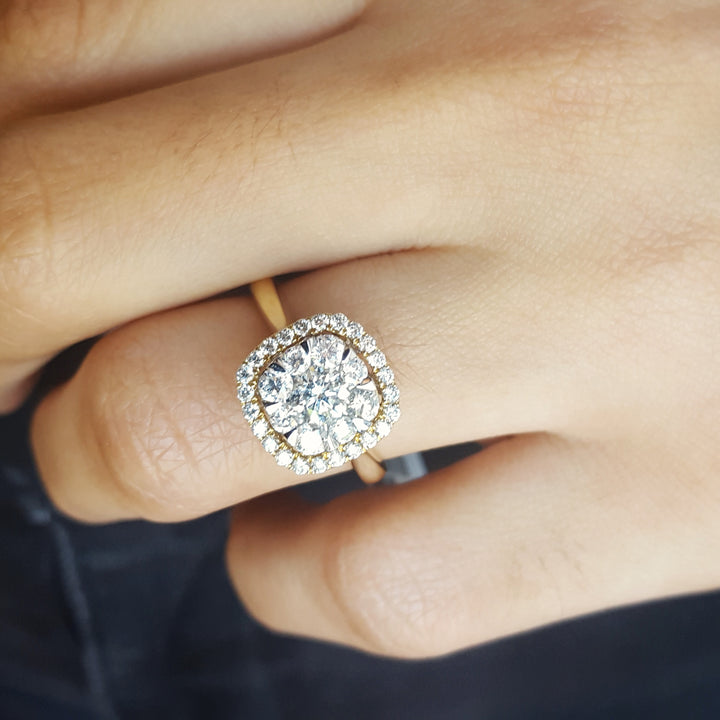 Victorian Inspired Cluster Engagement Ring