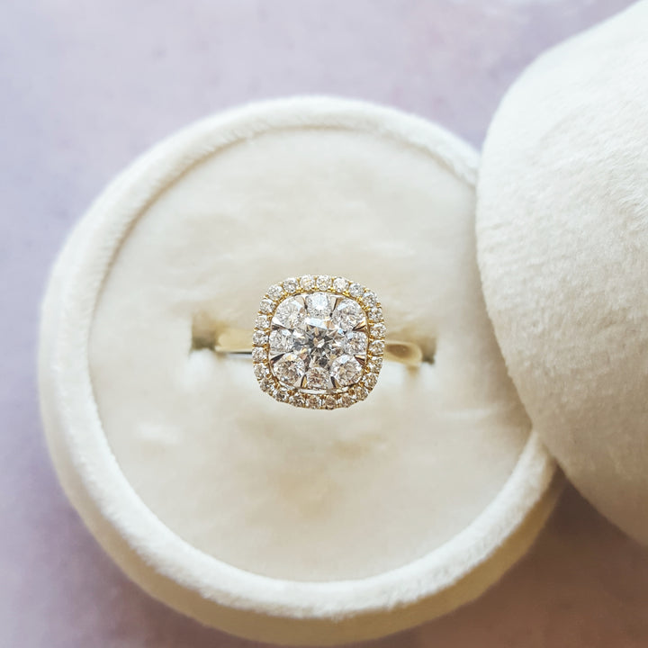 Victorian Inspired Cluster Engagement Ring