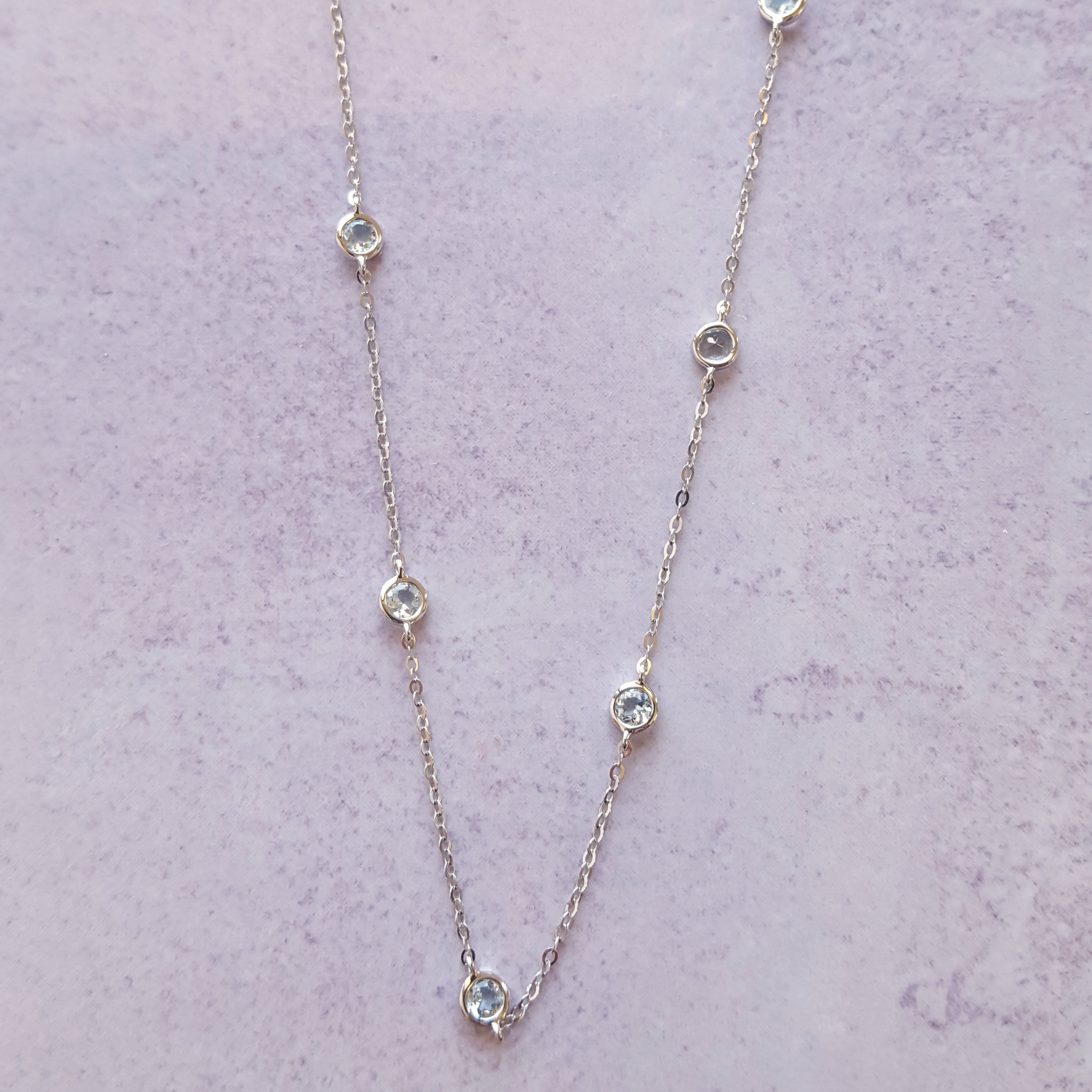 Aquamarine station necklace hotsell