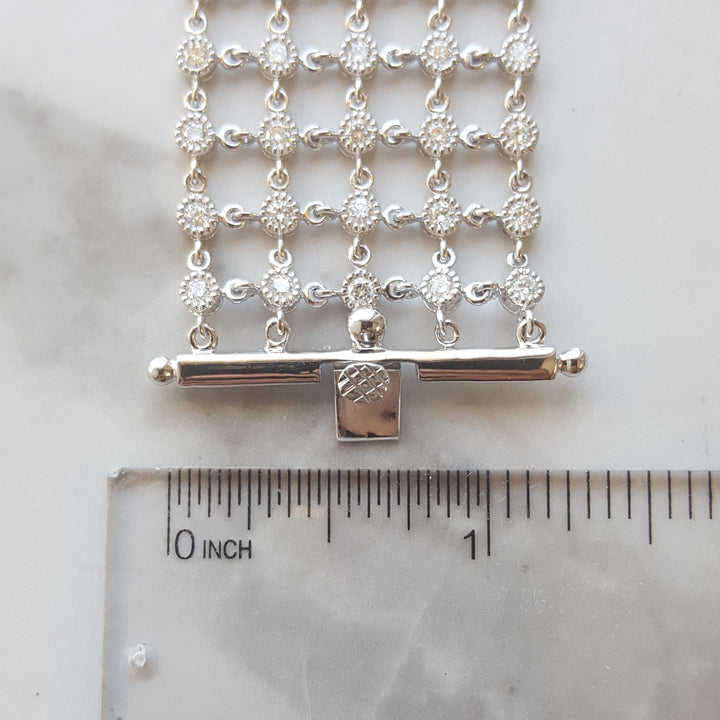 Mesh Interlinked Diamond Bracelet