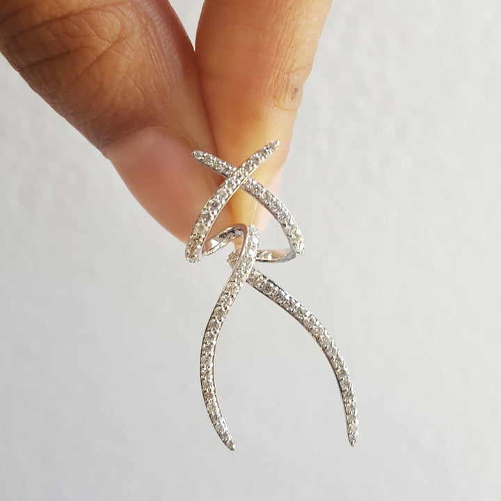 Artistic Swirl Diamond Earrings