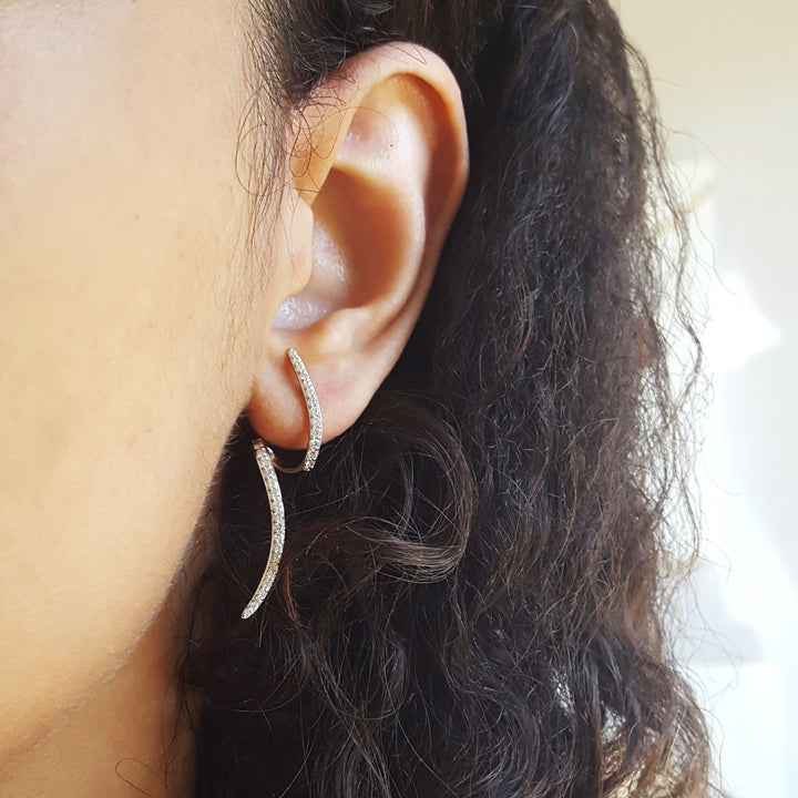 Artistic Swirl Diamond Earrings