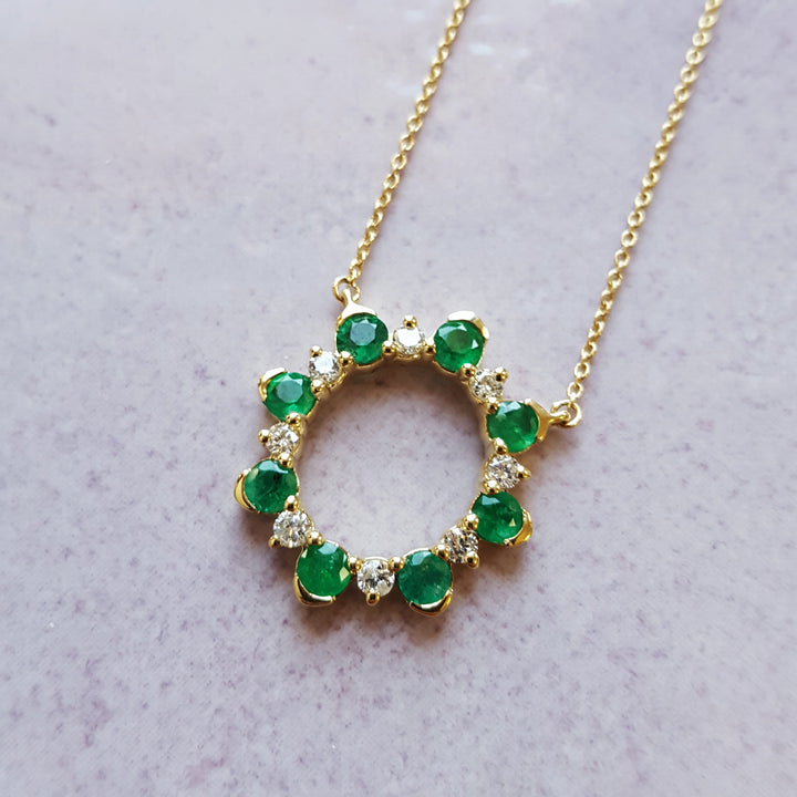 Infinite Emerald Love Pendant